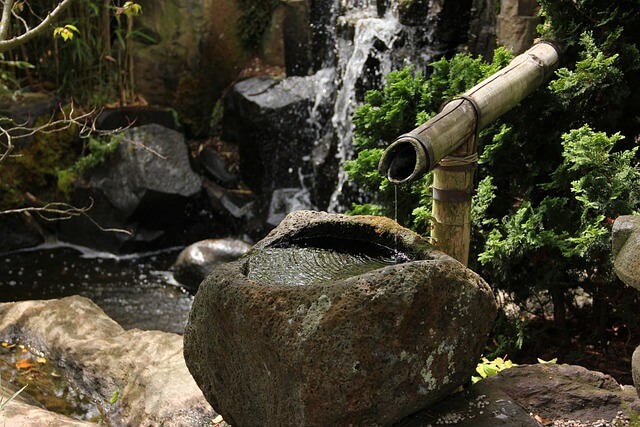 fontaine de bambou