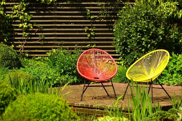 fauteuil de jardin design en fil de pic