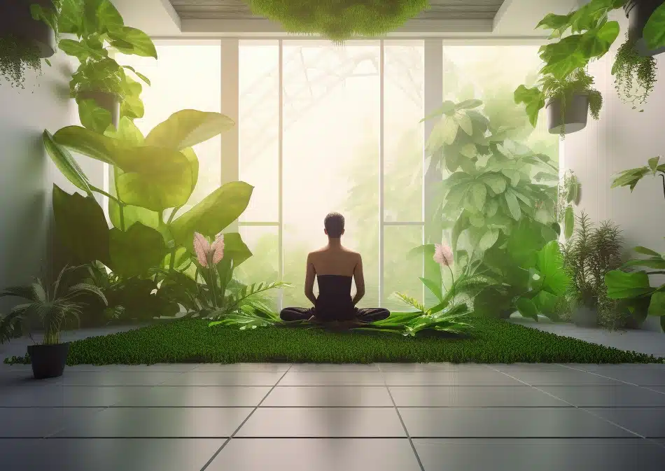 jardin intérieur zen, bienfaits psychologiques du jardinage