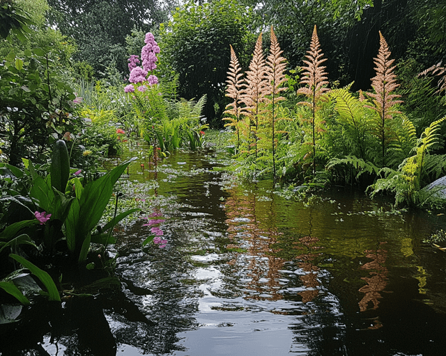 photo d'un jardin victime d'inondation