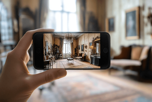 smartphone app AR decoration vintage