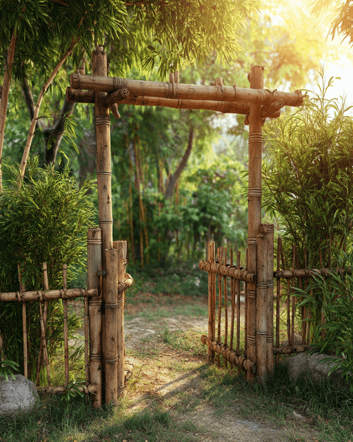 arche de jardin maison en bambou