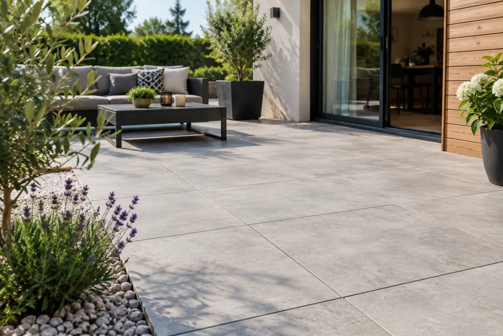 belles dalles en beton pour terrasse
